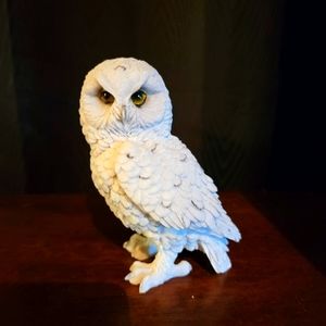 White glass owl